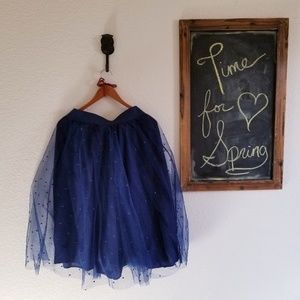 Torrid Plus Navy Blue Tutu Mesh Skirt
